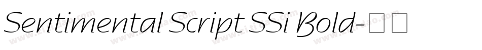 Sentimental Script SSi Bold字体转换